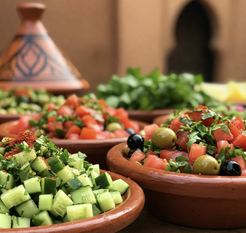 Assortiment de salades marocaines